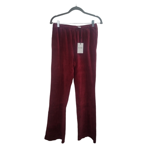 RE/DONE Burgundy Velour Flare Lunge Pants Size Small@❗SALE❗ - Picture 5 of 12